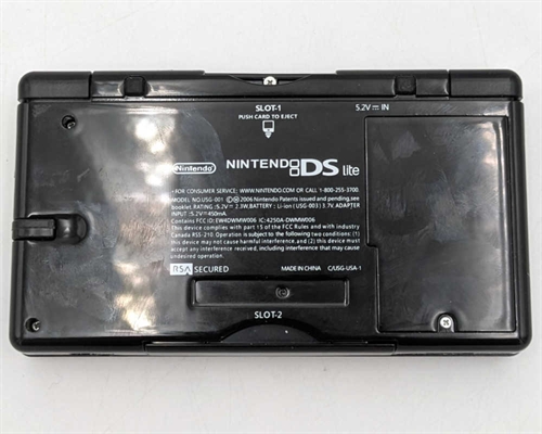 Nintendo DS Lite - Onyx Black - Console - Complete In Box - SNR UEF29427390 (B Grade) (Used)